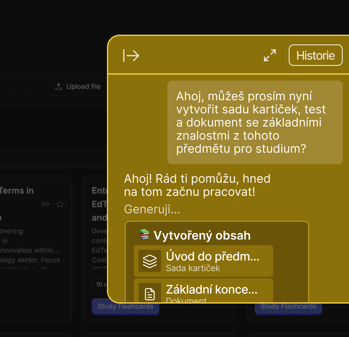 Chytrý AI asistent generuje materiály