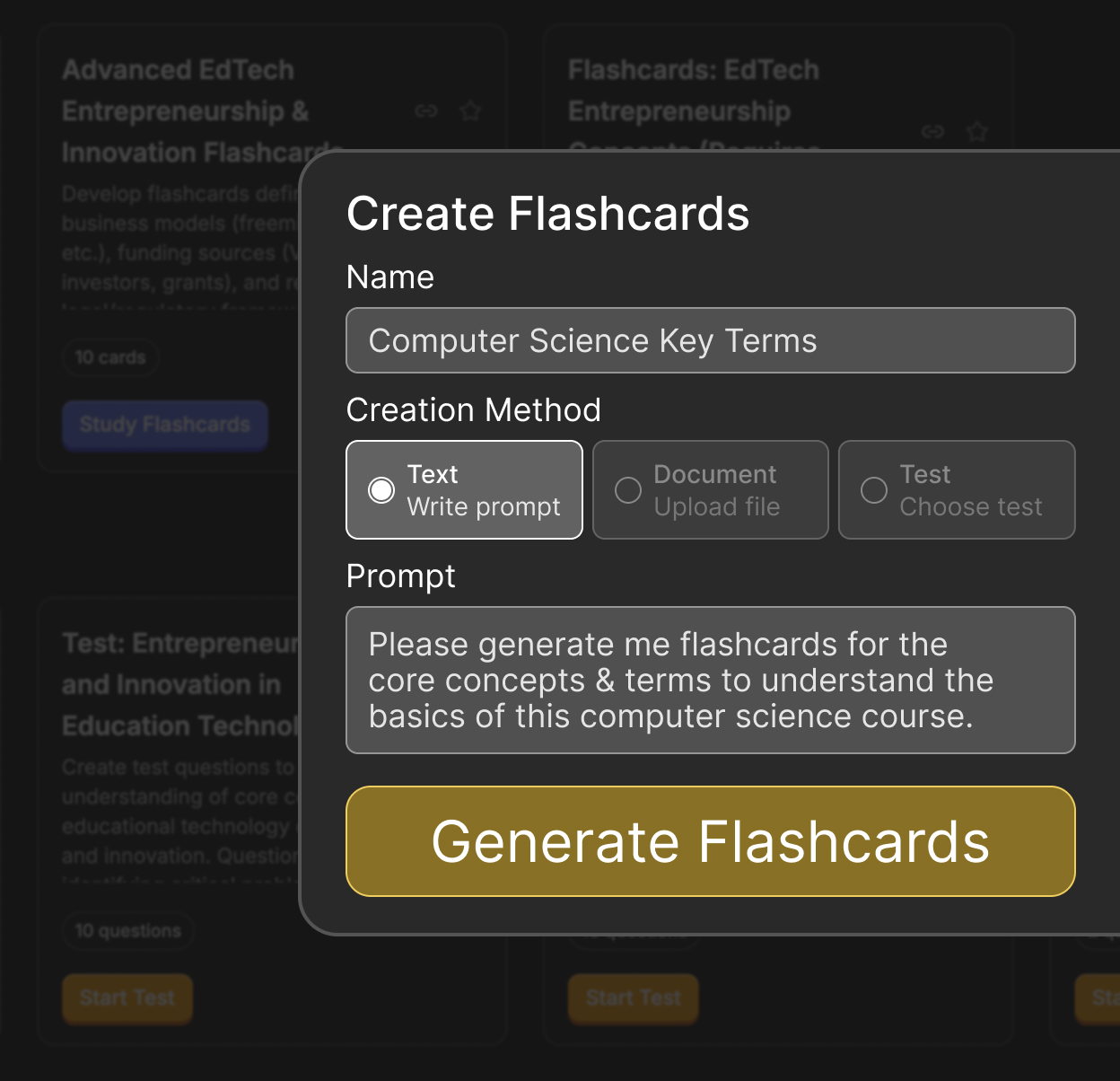 Generate Study Materials