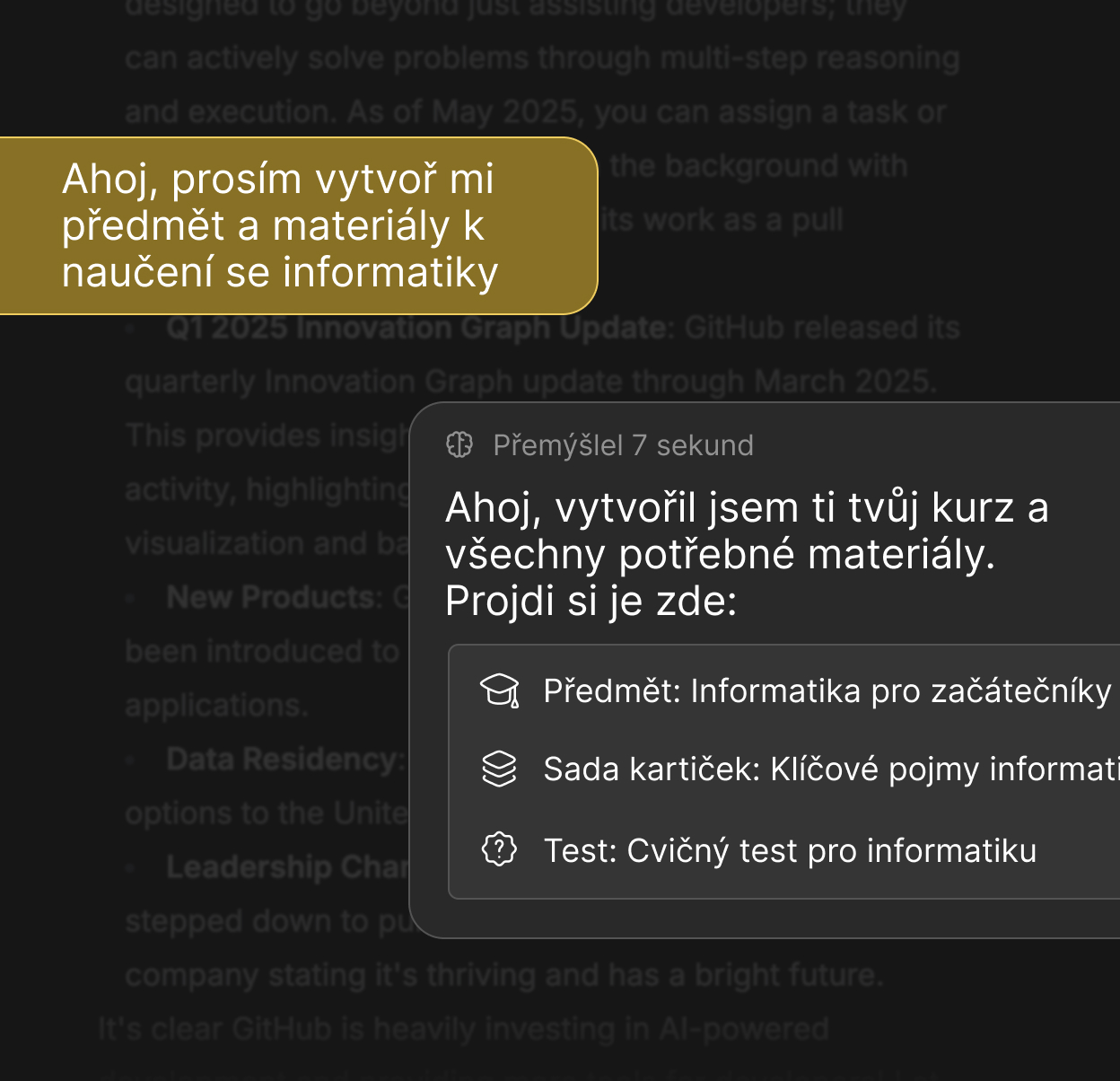 Osobní studijní aplikace a asistent